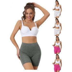 Allegra K Women's Mid-Thigh Boxer Full Coverage Soft Stretch Boyshorts Multicolored - 1 of 4