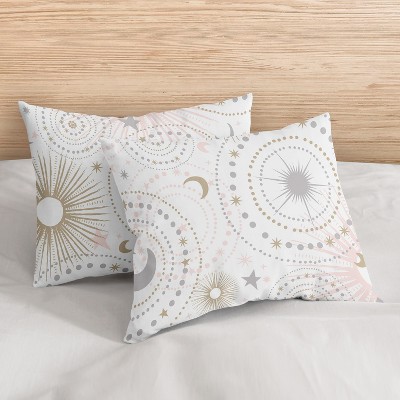 Sweet Jojo Designs Full/Queen Comforter Bedding Set Celestial Pink Gold and Grey 3 pc — фото 5