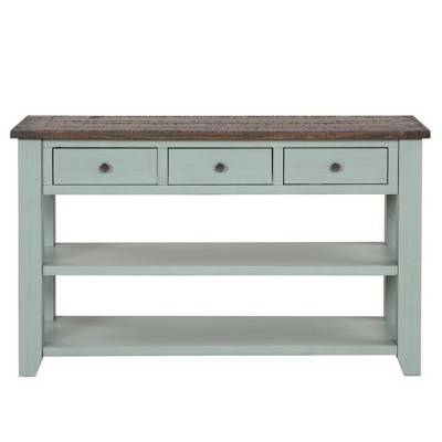 NicBex 48.82''Console Table with 3 Drawers Modern Side Table with 2-layer Open Storage Shelf for Entryway,Living Room
