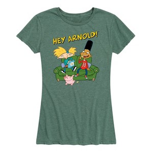 Women's - Hey Arnold! - Arnold, Gerald, and Abner Short Sleeve Graphic T-Shirt - 1 of 4