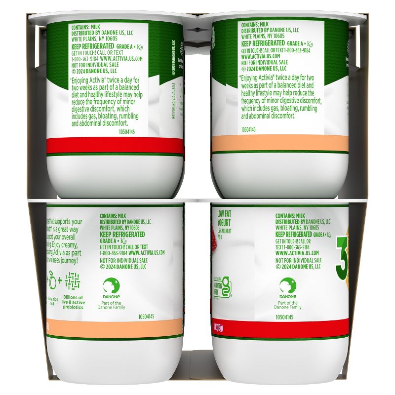 Activia Probiotic Peach &#38; Strawberry Yogurt Variety Pack - 12ct/4oz Cups, 6 of 14