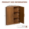 36 in. Tall Wood Grain Corner Storage Cabinet in Natural Wood Color, Storage Organizer with Adjustable Shelves for Bedroom Living/Dinning Room - 4 of 4