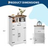Farmhouse Storage Cabinet with Doors and Drawers, Freestanding Bathroom Cabinet for Kitchen/Laundry/Living Room/Bedroom - 2 of 4