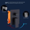 Angel Sar Shower System Set, 10 inch Rainfall Shower Head with Handheld, Wall Mounted Matte Black Shower Faucet Combo - 4 of 4