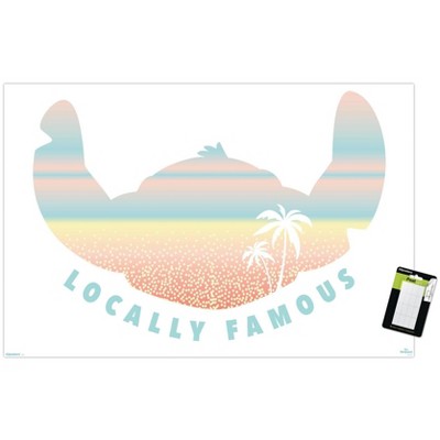 Trends International Disney Lilo and Stitch: Beach Vibes - Locally Famous Unframed Wall Poster Print White Mounts Bundle 14.725" x 22.375"