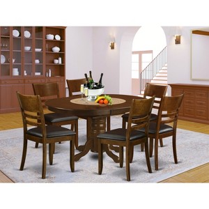 HomeStock Kenley Dinette Table With A Leaf And Seat Chairs, Espresso - 1 of 3