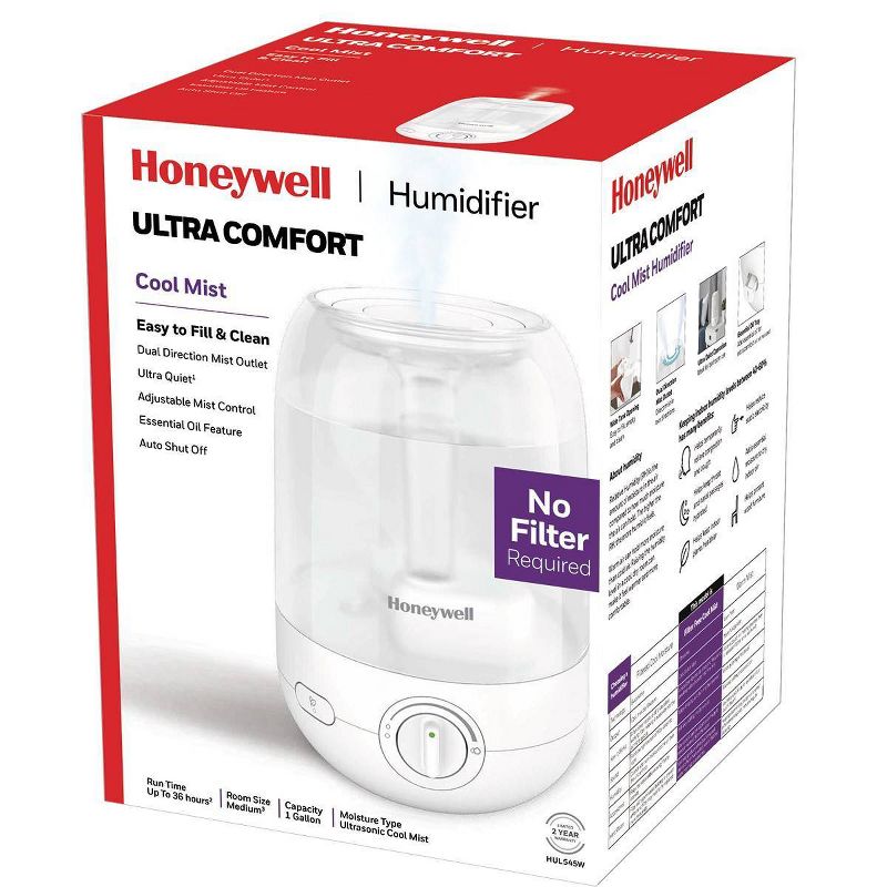 Honeywell Ultrasonic Egg Humidifier HUL545W, 2 of 8