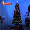 Angel Sar 6FT Pre-lit Fiber Optic Christmas Tree, Color Changing Lights with Star Topper, 220 Branch Tips, for Home Office Party Decor - 2 of 4