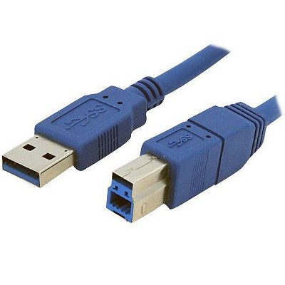  StarTech 1' Superspeed A To B Male/Male USB 3.0 Cable, Blue USB3SAB1 