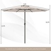 Costway 12 FT Patio Umbrella Outdoor Market Umbrella with Crank Handle 8 Sturdy Ribs Coffee/Beige/Red/Navy/Gray - 3 of 4