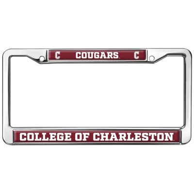 College of Charleston Cougars Design Full Size Standard License Plate Metal Frame