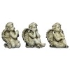 Northlight Set of 3 Sitting Cherub Angel Outdoor Patio Garden Statues 11" - White - 3 of 4