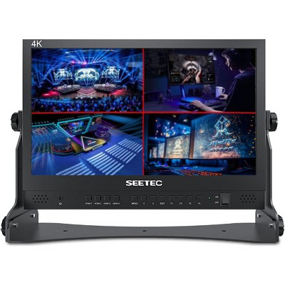 SEETEC 15.6" LCD, Full HD 1920x1080 4 HDMI Input Output Quad Split Display for ATEM Mini Video Switcher Live Streaming Broadcast Director Monitor