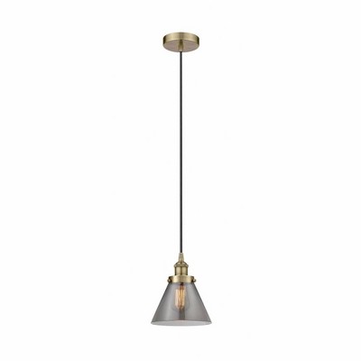Cone - 1 Light Mini Pendant In Industrial Style-9.75 Inches Tall and 7.75 Inches Wide