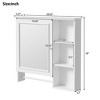 Bathroom Cabinet Wall Mounted, Medicine Cabinet with Doors & Adjustable Shelf, Over The Toilet Bathroom Storage Cabinet for Office Kitchen - 3 of 4