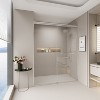 NicBex Shower Door 72"H Semi-frameless Double Bypass Sliding Shower Door with 1/4" (6mm) Tempered Glass for Walk-in Shower for Bathroom - 2 of 4