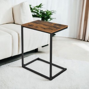End Table Small Side Table Bed Side Table Side Table For Couch Mesitas Para Sala C Shape End Table - 1 of 4
