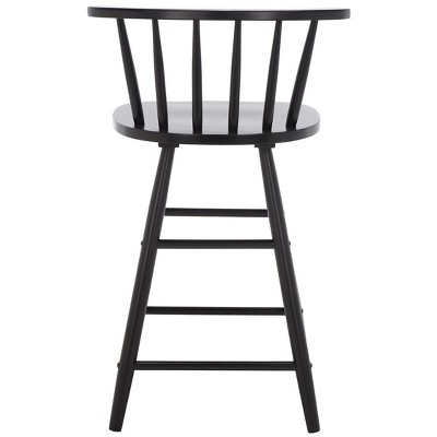 Jay Black Wood and Metal Counter Stool