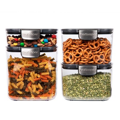 ProKeeper 4-Piece Clear Plastic Airtight Pantry Storage Set
