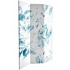 Oriental Furniture 6' Tall Double Sided Pure Leaves Canvas Room Divider Light Blue: Privacy Screen, Botanical Print, No Assembly - 2 of 3