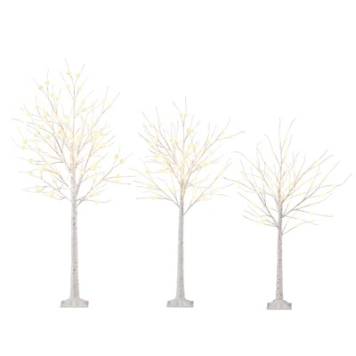 Tangkula 4/5/6 FT Outdoor Pre-Lit Artificial Christmas Tree w/ 216 Warm White LED LightsHoliday