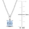 EVERLY JEWELRY | Sterling Silver Pendant with Gemstone and Created Gemstone – Multiple Stone Options - 3 of 4