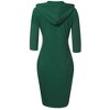 Women Long Sleeve Hooded Sweatshirt Midi Dress - 3 of 4