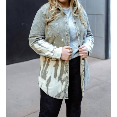 Women's Corduroy Shacket - Peach Love
