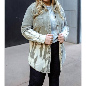 Women's Corduroy Shacket - Peach Love - 1 of 4