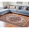 HomeRoots 8' X 10' Rust and Gray Oriental Hand Knotted Area Rug With Fringe - 2 of 4