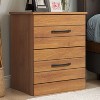 Galano Elis Rae 2 Drawer Amber Walnut Nightstand Set of 2 - 2 of 4
