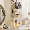 360° Rotating Makeup Organizer, 3 Tier Large Skincare Make Up Storage Perfume Organizers, Clear Cosmetic Dresser Organizer, Toiletry Spinning Holder - 4 of 4