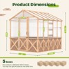 EROMMY Spruce Wooden Greenhouse For Outdoors - 3 of 4