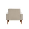 Vynxaria Accent Chair,Comfortable Armrests, Soft Fabric, Elegant Solid Wood Legs with Gold Finish - 4 of 4