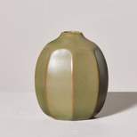 Faceted Ceramic Bud Vase Olive Green - Hearth & Hand™ with Magnolia