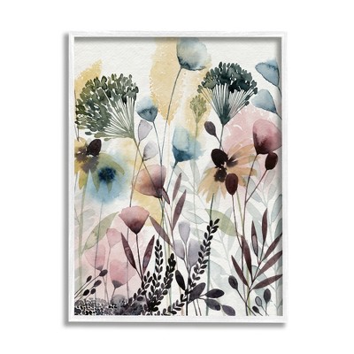 Stupell Industries Wild Florals Opaque Layers Soft Watercolor Pink Blue