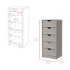 NicBex  5 Drawers Dresser for Bedroom, Modern Style Wooden Drawers with Free Handle,Dressers for Kids Room,Living Room,Entry and Hallway - 3 of 4