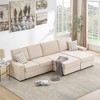 ODK Oversized Modular Sectional Sofa, Chaise Couch Sleeper Bed, Convertible Deep Seat Couch with Wide Armrests, Comfy Cloud Sofa Set for Living Room - 3 of 4