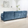 120.87" Chenille L-Shaped Modular Sectional Sofa with Deep Seating, Ottoman, Dual-Layer Cushions & Pillows - 3 of 4