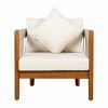 KTMBDW Patio Club Chair with Handwoven Rope Accents & Curved Backrest - Boho Patio Lounge Chair with Cushions for Porch, Garden - 2 of 4