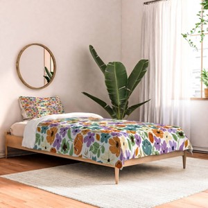 Deny Designs 3pc Marta Barragan Camarasa Lush Wild Garden Comforter Bedding Set Green - 1 of 4