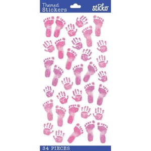 Sticko Themed Stickers - Pastel Baby Girl Prints, 34pcs - 1 of 1