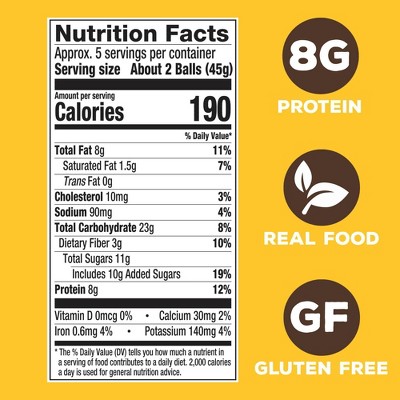 simplyFUEL Peanut Butter Honey Almond Whey Protein Balls - 8g Protein - 8oz