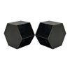 FONTOI 2PCS 47.24" Hexagonal Coffee Table with Multi-hole Design, Floor Mount Side Table for Living Room Bedroom, Black&Brown, 23.62"*15.75"*47.24" - 4 of 4