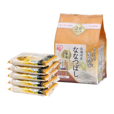 IRIS USA Nanatsuboshi from Hokkaido, Japanese Premium Short Grain White Rice, Product of Japan,52.96 Ounce