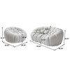 WJShome Single Bubble Chair with Ottoman,Oversized Memory Foam Bubble Lazy Floor Sofa, Modern Upholstered Bean Bag Sofas - 3 of 4