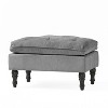 PAGED 50 Inch Storage Ottoman Bench Modern Leather Bench with Button Tufted Cushion for Living Room, Bedroom, Entryway - 3 of 4