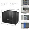 NicBex Metal Outdoor Storage Shed with Lockable Doors and Air Vents for Backyard Garden,Patio,Brown/Black - image 3 of 4