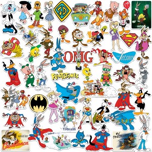 WB 100: Looney Tunes Mashup 50ct Vinyl Large Deluxe Stickers Variety Pack - 1 of 4