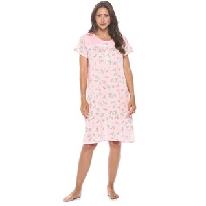Casual Nights Women's Super Soft Yummy Nightshirt, Short Sleeve Nightgown, Night Dress with Fun Prints & Patterns - 1 of 4